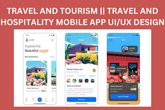 travel and tourism, travel and hospitality mobile app uiux design