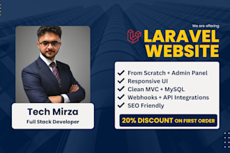 build a full stack laravel website from scratch