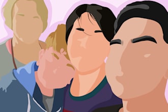 draw a minimalist and faceless portrait for you