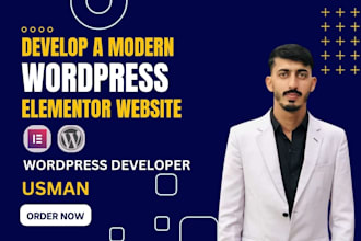 develop modern website design with elementor pro