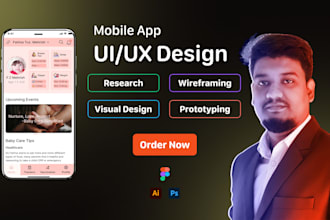 do mobile UI UX design in figma for user friendly ios and android apps