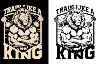 create gym fitness workout tshirt design