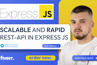 develop node js web application rest API using express js