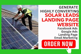 generate highly converting solar leads solar landing page solar website