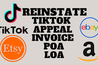 reopen etsy ebay tiktok shop amazon section3 appeal letter poa loa