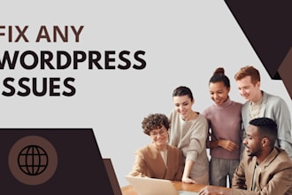 fix any wordpress issues quickly and wordpress problem