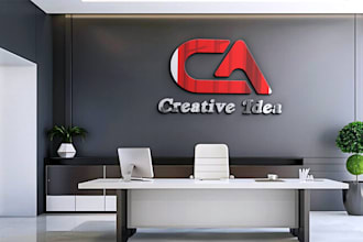 design zoom virtual background with your logo in 3d look
