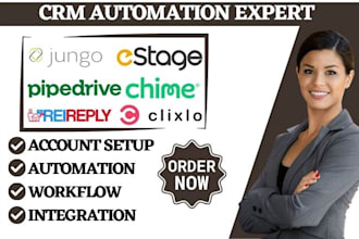 setup lassocrm estage jungo crm rei reply chime clixlo pipedrive automation crm