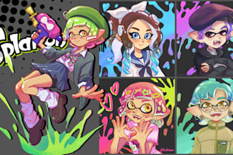 draw splatoon characters and oc