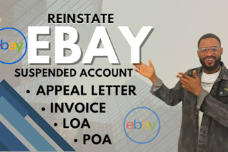 reopen ebay suspension appeal letter poa loa live chat