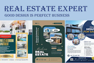 design a unique logo, flyer or a banner for your real estate business
