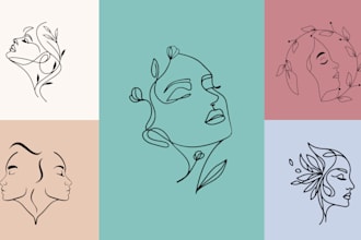 do luxury feminine beauty skin care cosmetics creative logo design