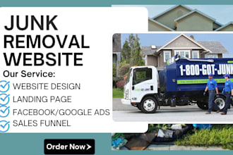 build a modern junk removal website handyman cleaning website junk removal leads