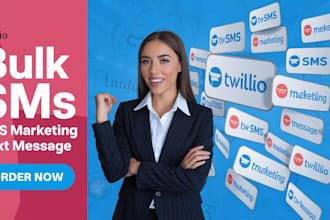 blast bulk SMS marketing text message campaign, bulk email with texting twilio