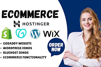 ecommerce website on ionos wordpress wix hostinger godaddy ionos shopify