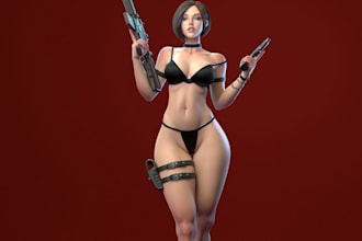 build 3d nsfw character, stylized3d model, metahuman model,human photo to 3d,rig
