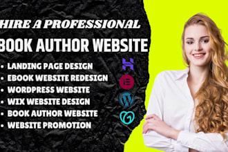 design book author website, ebook landing page, online children book website
