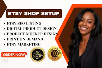 setup etsy shop with digital products, etsy digital products, etsy seo, etsy pod