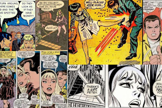 draw retro vintage comic retro comic illustration 70s pop art vintage comic book