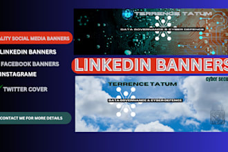 design professional linkedin, youtube, social media post banner, story for you