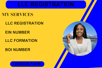 help with US llc registration, ein number, boi report and dissolve llc
