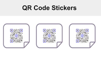 create professional barcode qr code sticker for your business and event