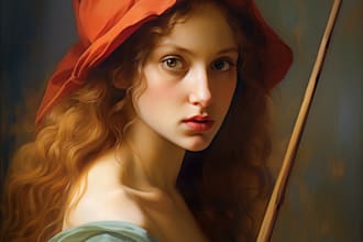 make a digital oil painting portrait from your photo