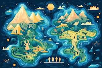 create a vector map illustration for any of your events