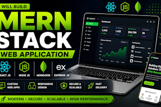 develop mern stack web application with react node js and mongodb