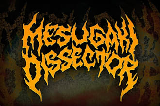 create dark lettering for death metal band or gothic tattoo