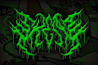 create a death metal or black metal album cover