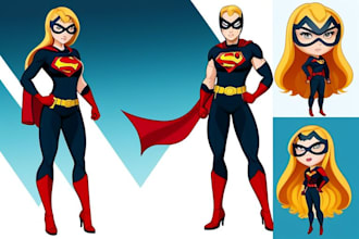 draw superhero comic characters or cartoon