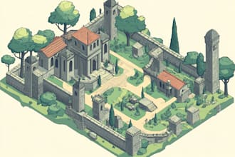 draw a unique vector or isometric map