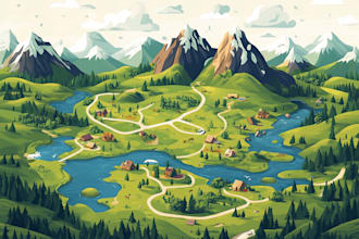 design a vector map illustration
