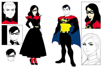 draw you into superhero or comic cartoon character