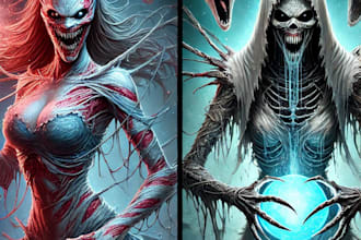 make fantasy dark horror character art