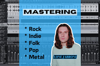 master your rock, indie, folk, pop or metal song or album