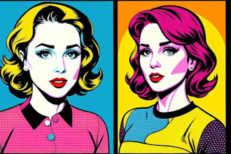 do comic pop art portrait