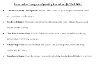 write abnormal and emergency operating procedures