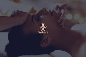 create a minimalist wellness salon spa massage logo design
