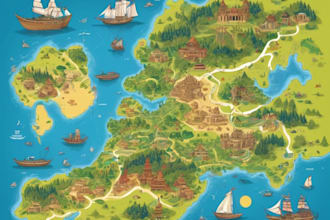 draw beautiful map in vector illustration