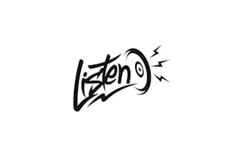 make modern wordmark listen nightclub logo