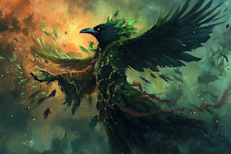 paint semi realistic fantasy art