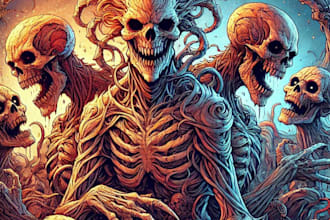 draw fantasy horror vampire character art