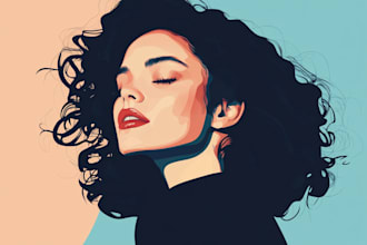 draw flat minimalist vector portrait from your photo