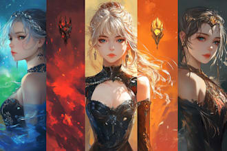 draw anime, realistic portrait or dnd character
