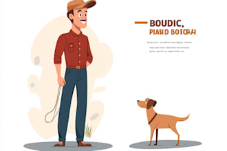 create flat vector illustration or cartoon character