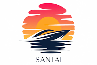 make awesome boat logo for your shirts, hats,  stamp