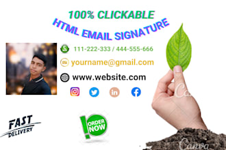 create clickable html email signature