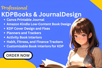 design amazon kindle low content, canva printable journal fix rejected cover kdp